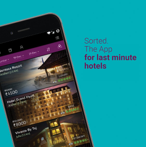 Sorted the app for last minute hotels